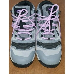 Keen Boots Womens 9 Steel Grey African Violet Tempo Flex Waterproof Hiking
